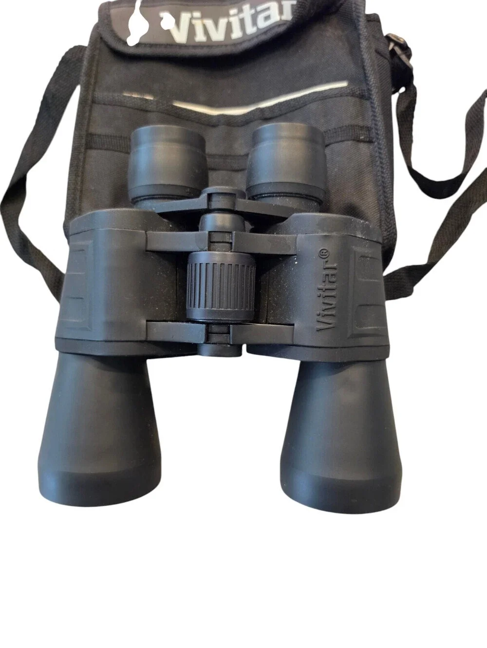 Vivitar Black Binoculars 7x50 With Red Lens & Carrying Case Coated Optics
